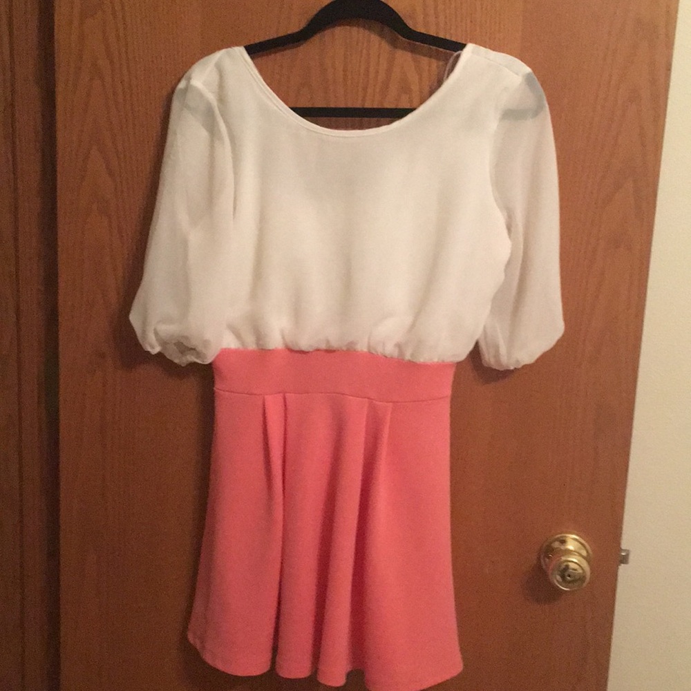 White and pink dress